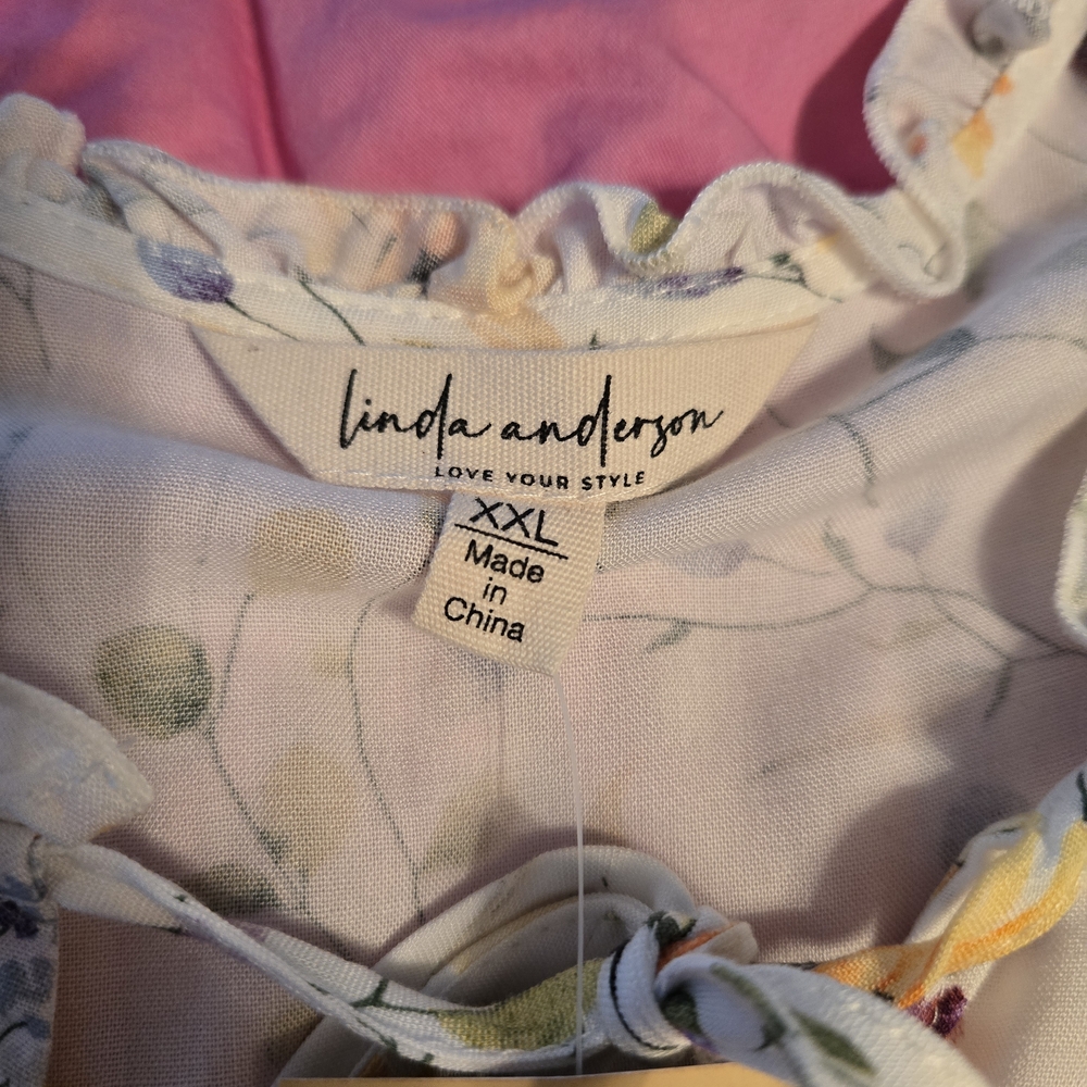 NWT Linda Anderson Floral Tiered Midi Dress Sleeveless Spring Easter Cottagecore - Picture 8 of 10